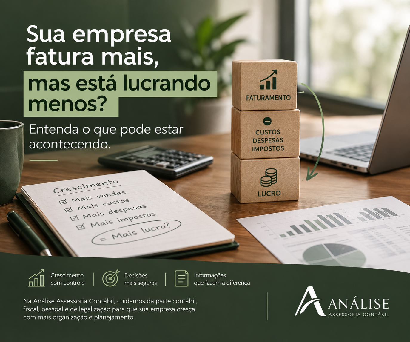 Faturamento Cresce, Lucro Diminui - Analise Assessoria Contábil e Empresarial - Contabilidade em Uberaba │ MG